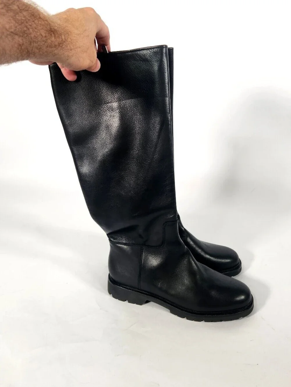 Vince Black Leather Knee-High Boots US 7.5